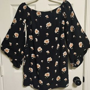 Lucy Paris Floral Off-the-Shoulder Dress. Size: Small.